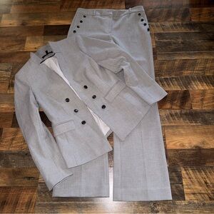 White House Black Market Gray Pantsuit